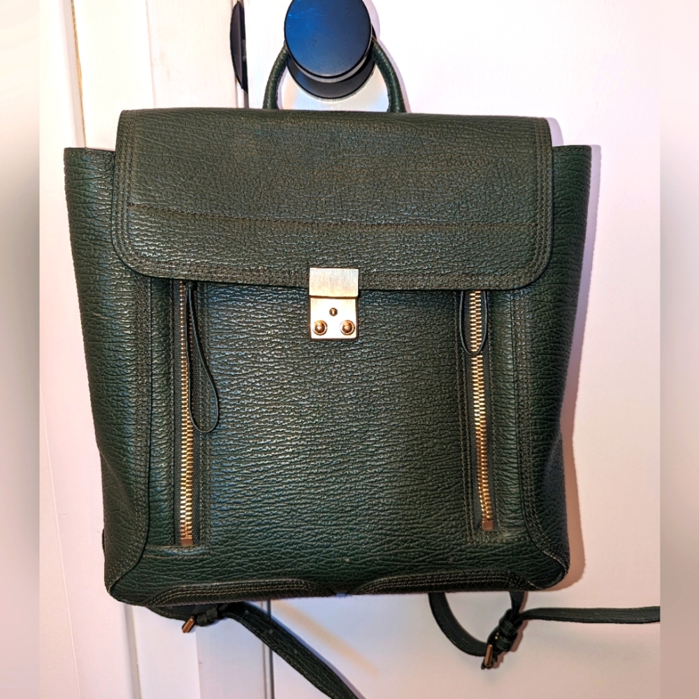 3.1 Phillip Lim green leather backpack